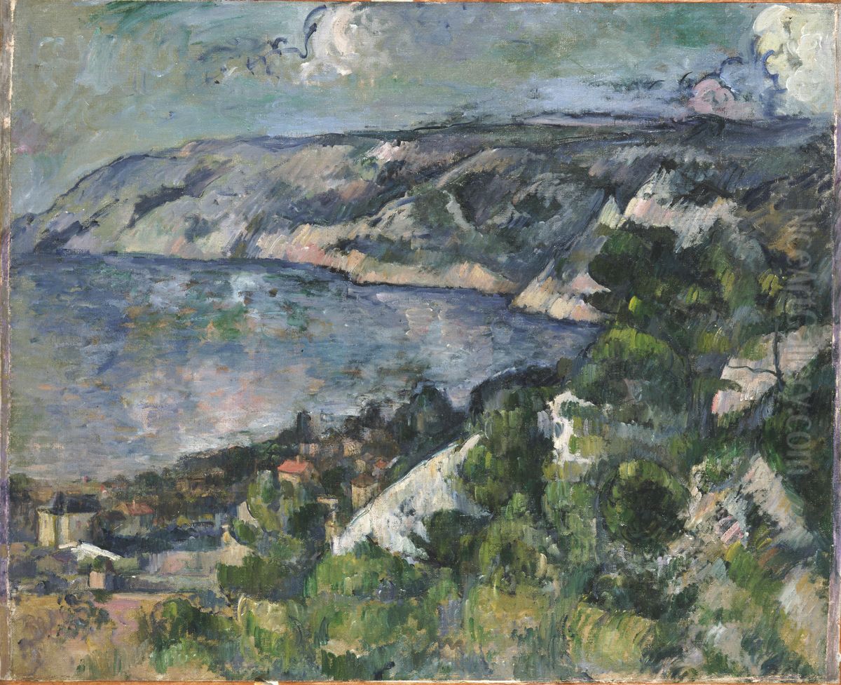 La Baie de l'Estaque Oil Painting by Paul Cezanne