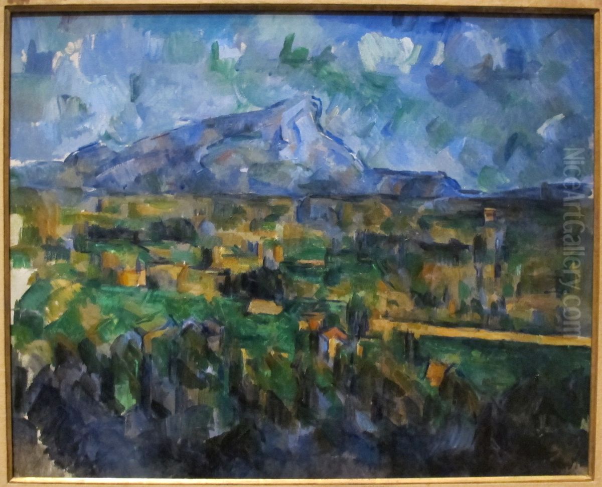 La Montagne Sainte-Victoire vue des Lauves Oil Painting by Paul Cezanne