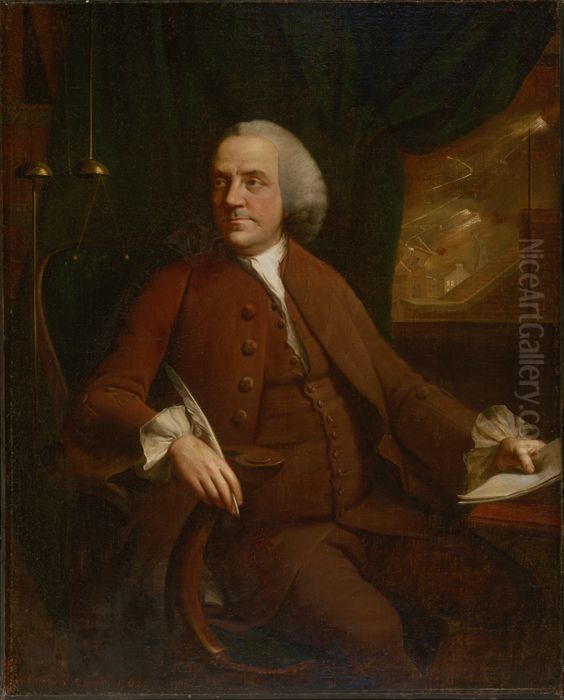 Benjamin Franklin Oil Painting by Mason Chamberlin