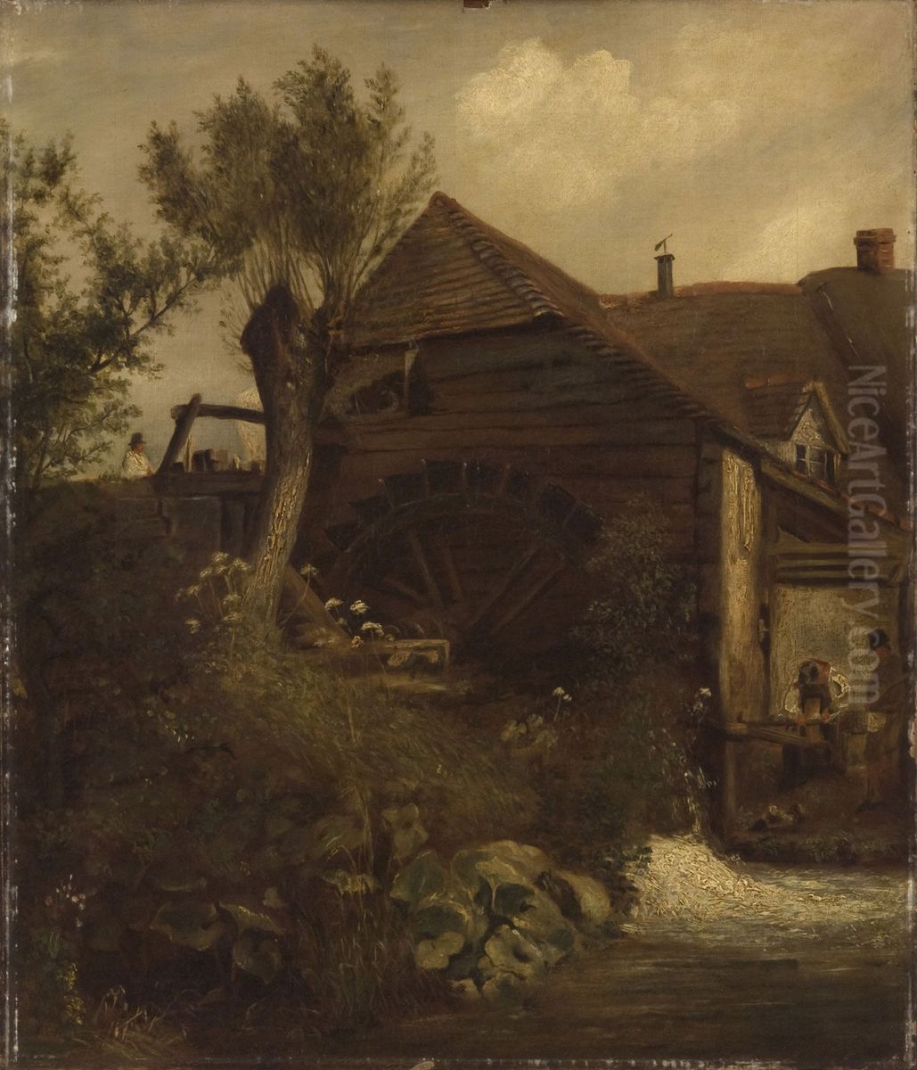 Mill Oil Painting by John Constable