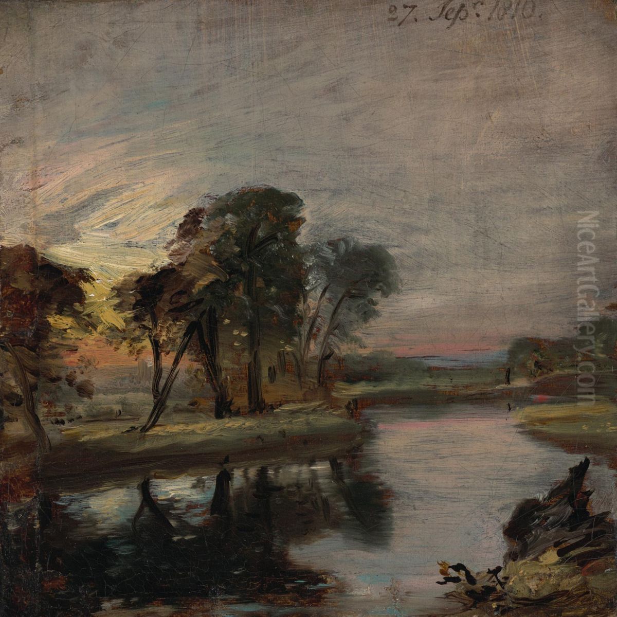 The Stour Oil Painting by John Constable