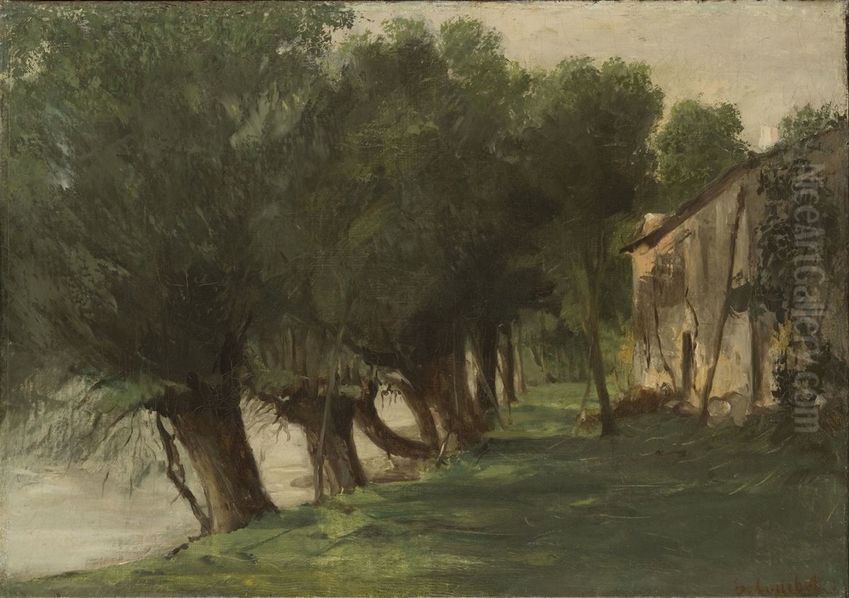 La Charente a Port-Berteau Oil Painting by Gustave Courbet