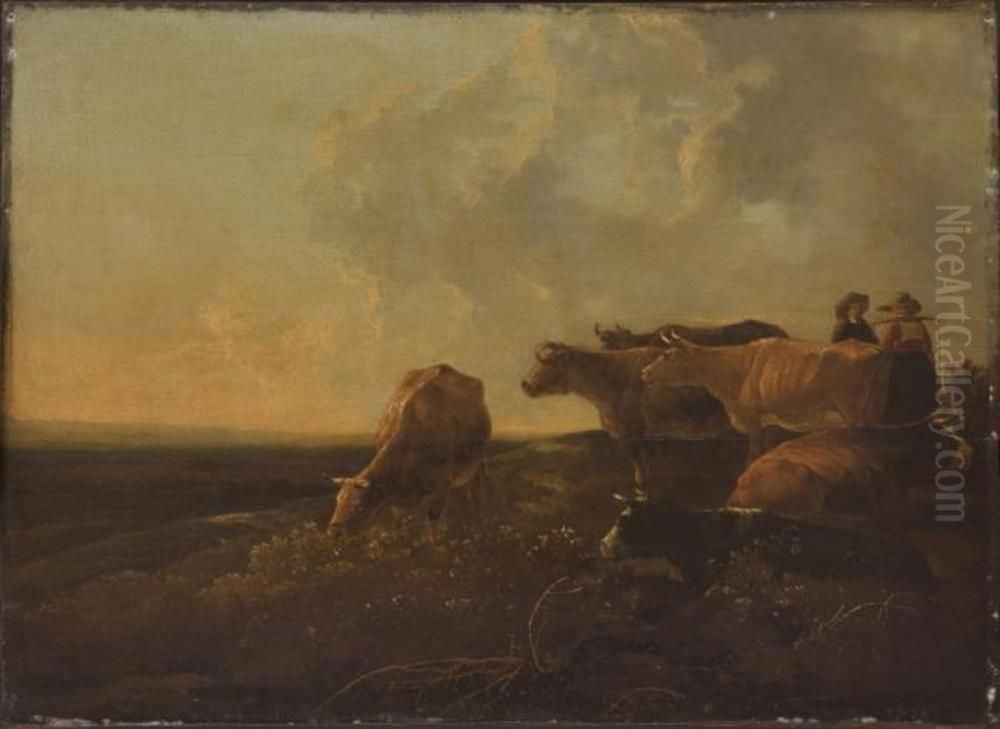 Landscape with cows Oil Painting by Aelbert Cuyp
