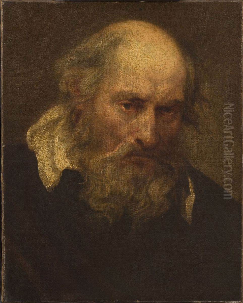 Studiekop van een oude man Oil Painting by Sir Anthony Van Dyck