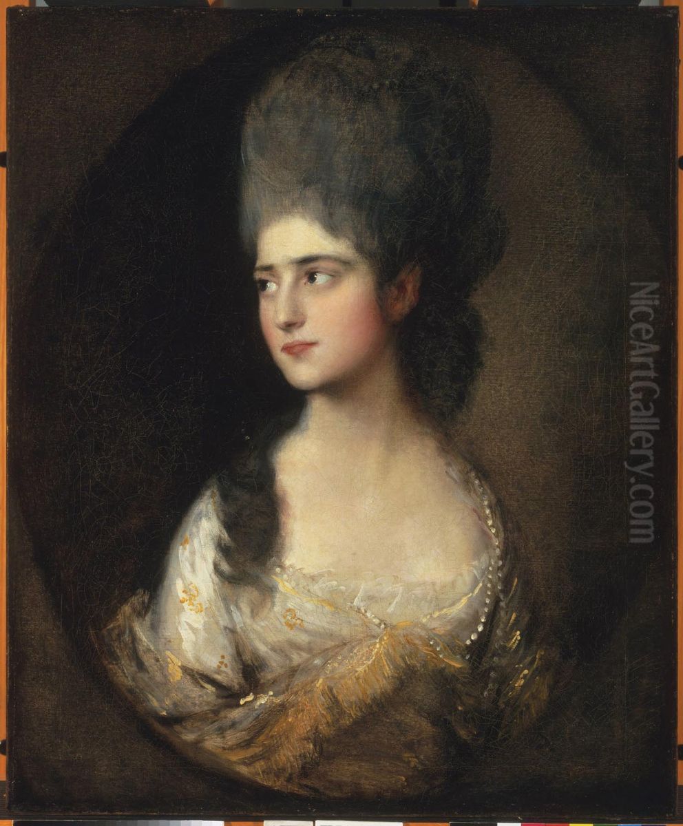 Portrait of Miss Elizabeth Linley [later Mrs. Richard Brinsley Sheridan] Oil Painting by Thomas Gainsborough