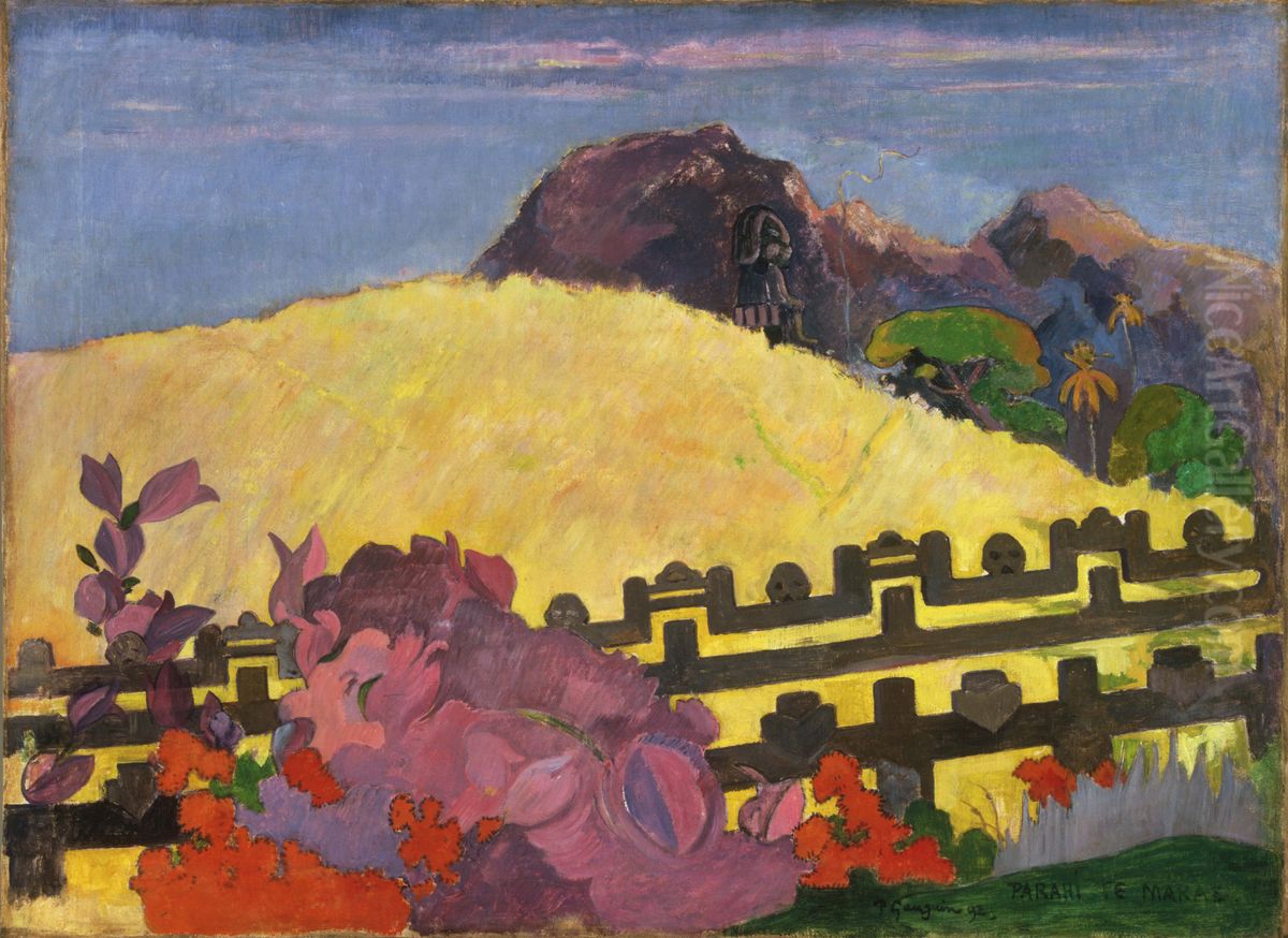 The Sacred Mountain Oil Painting by Paul Gauguin