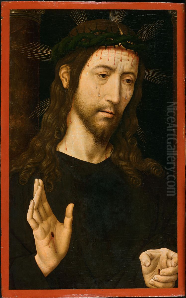 The Man of Sorrows (Christ Crowned with Thorns) Oil Painting by Ghirlandaio Domenico