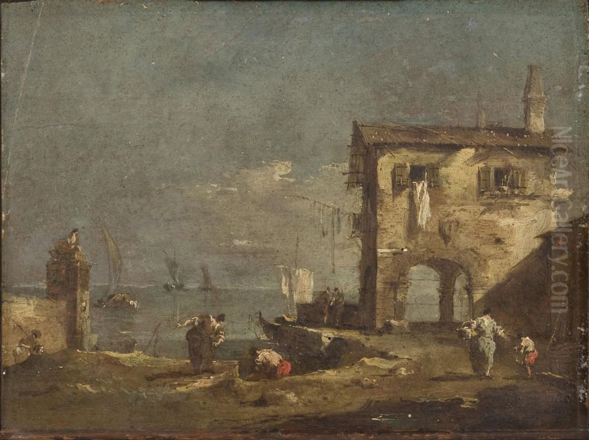 Venetian View Oil Painting by Francesco Guardi