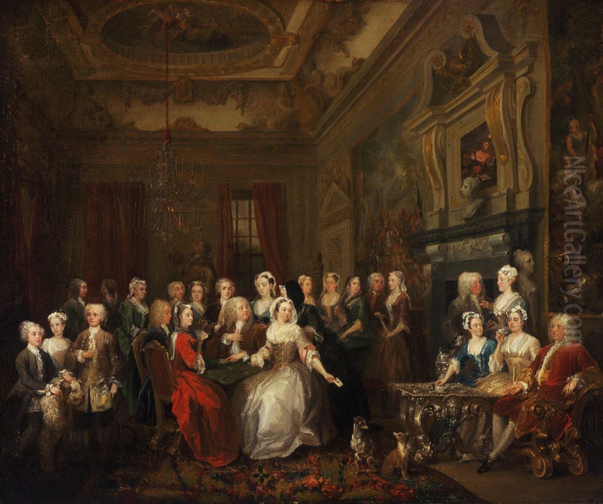 Assembly at Wanstead House Oil Painting by William Hogarth