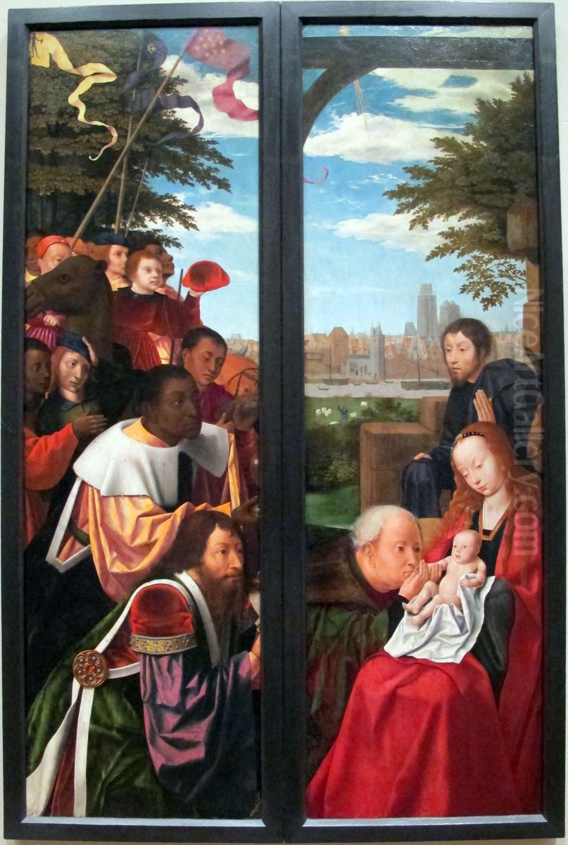 The Adoration of the Magi Oil Painting by Master Of The Morrison Triptych