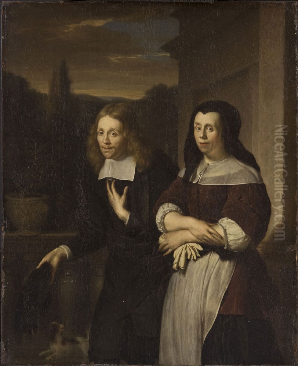 Portrait of a Husband and Wife Oil Painting by Frans van Mieris
