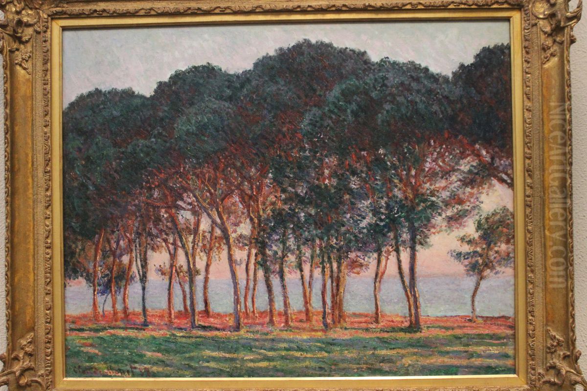 Under the Pines, Evening Oil Painting by Claude Oscar Monet