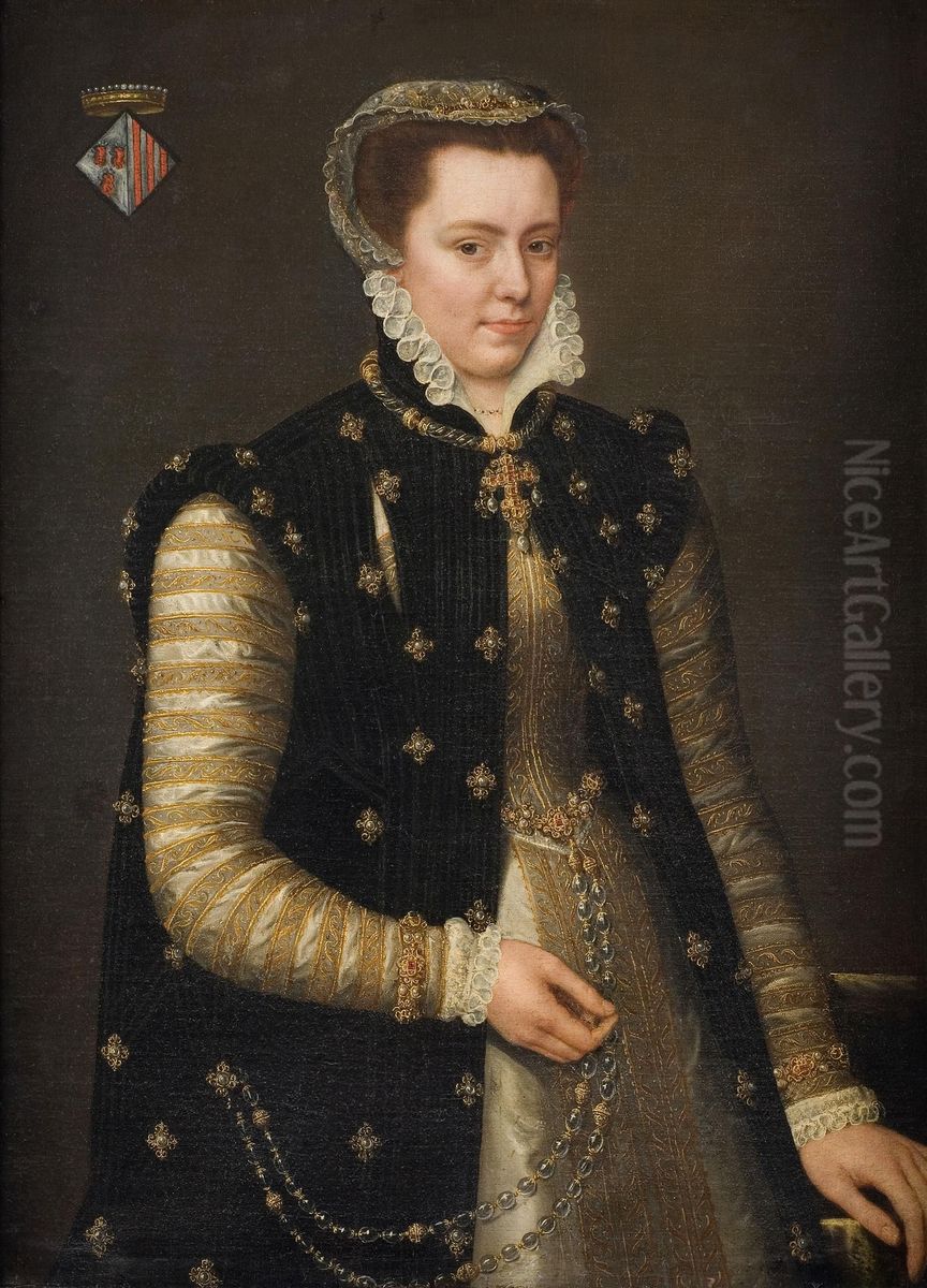 Portrait of Margaret of Parma Oil Painting by Antonis Mor