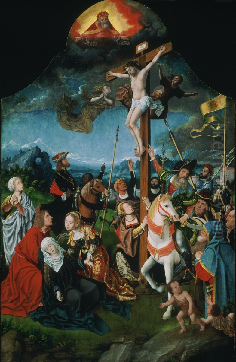 The Crucifixion Oil Painting by Jan Mostaert