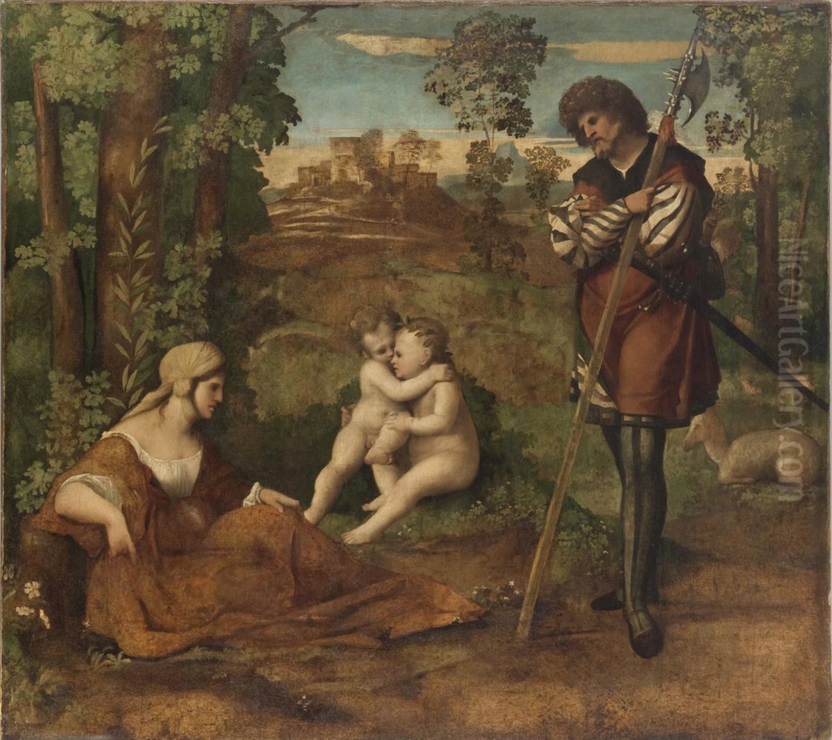 Allegory Oil Painting by Palma Vecchio