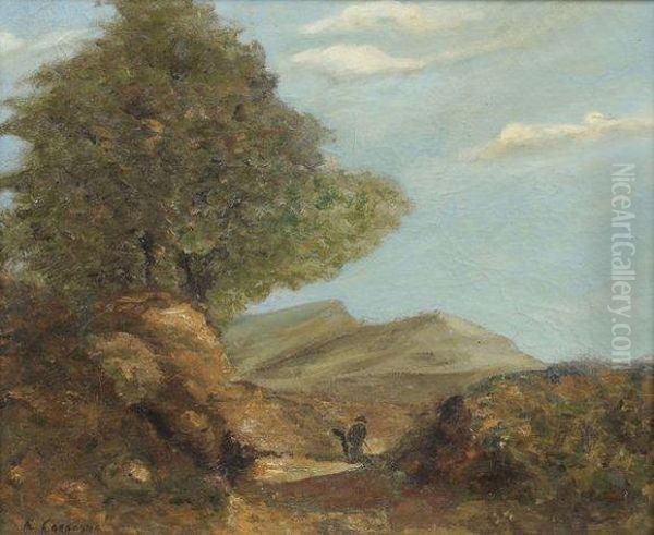 Paysage D'isere Oil Painting by Armand Theophile Cassagne
