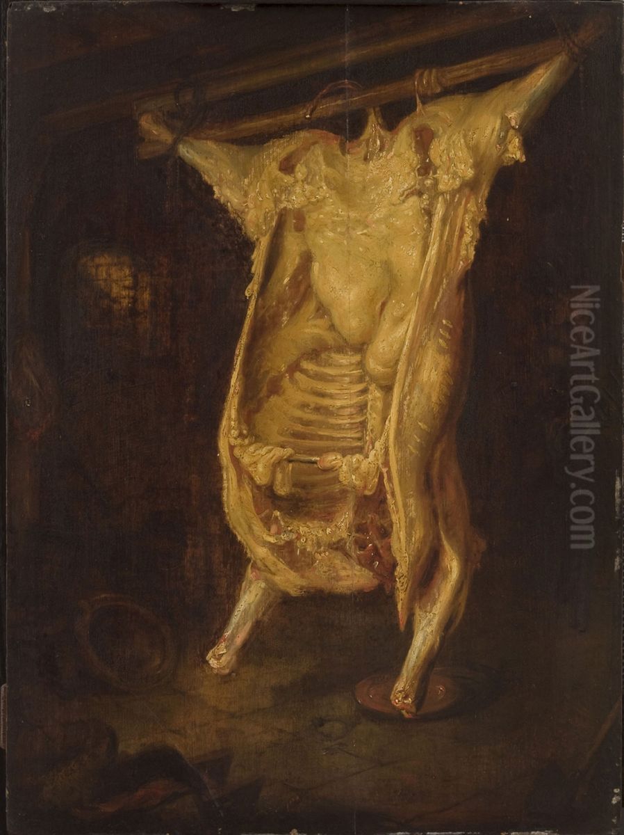 Slaughtered Ox Oil Painting by Rembrandt