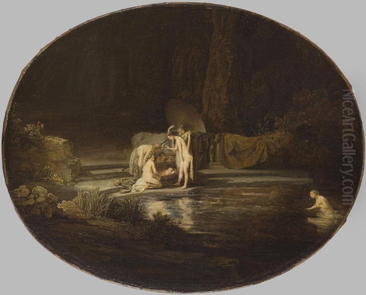 The Finding of Moses Oil Painting by Rembrandt