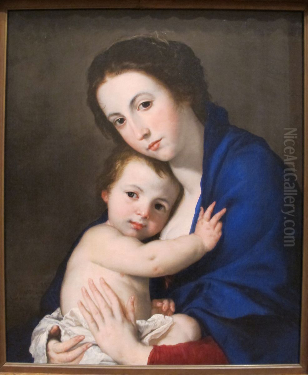 Virgin and Child Oil Painting by Jusepe de Ribera
