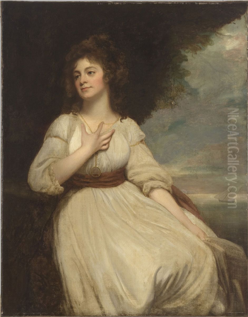 Portrait of Mrs. Crouch Oil Painting by George Romney