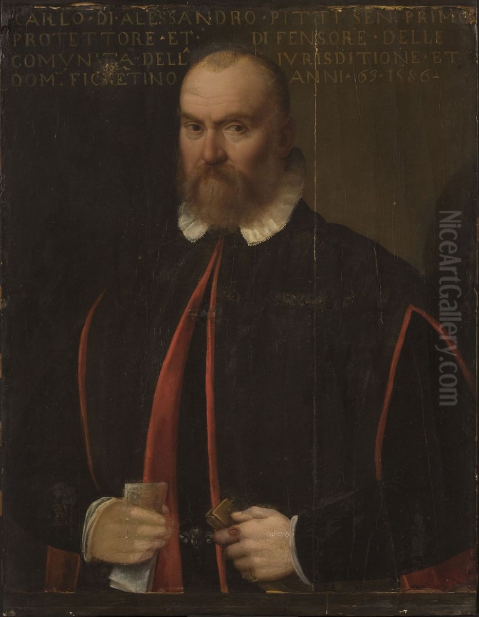 Ritratto di Carlo Pitti Oil Painting by Santi Di Tito