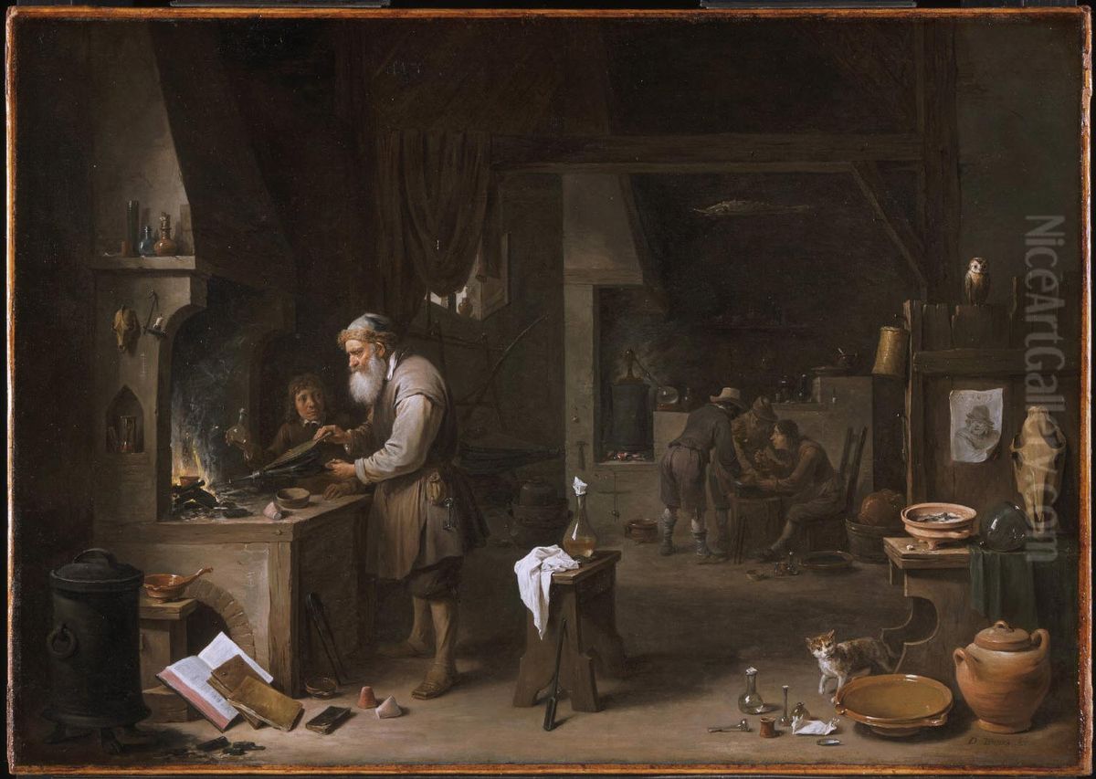 The Alchemist Oil Painting by David Teniers the Younger