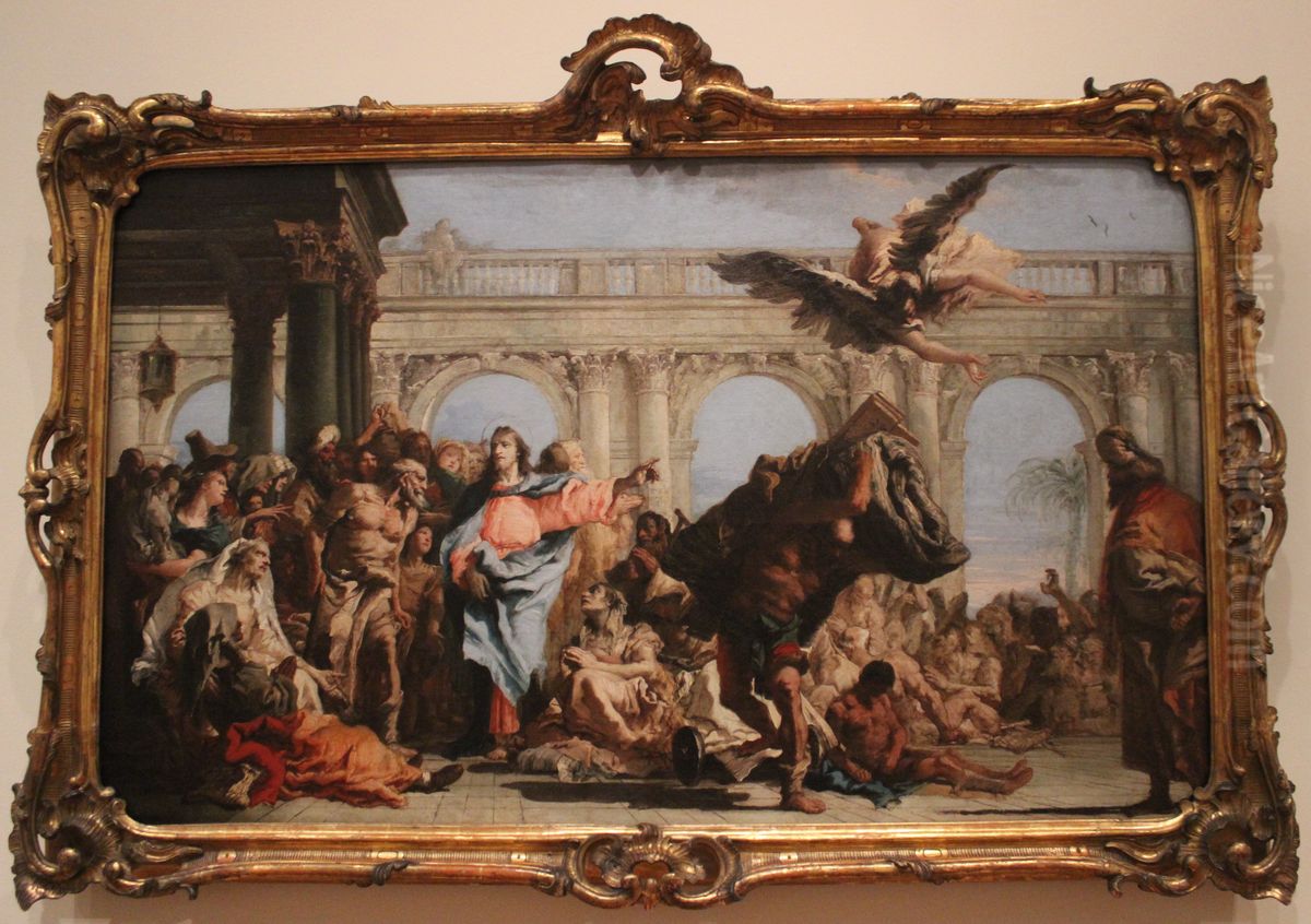 The Miracle of the Pool of Bethesda Oil Painting by Giovanni Domenico Tiepolo