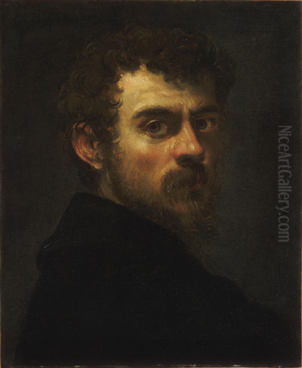 Self-Portrait Oil Painting by Jacopo Tintoretto