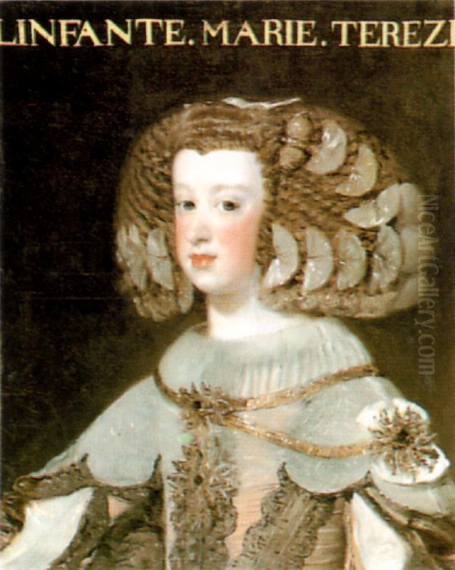 Portrait of the Infanta Maria Teresa (1638-1683) Oil Painting by Diego Rodriguez de Silva y Velazquez