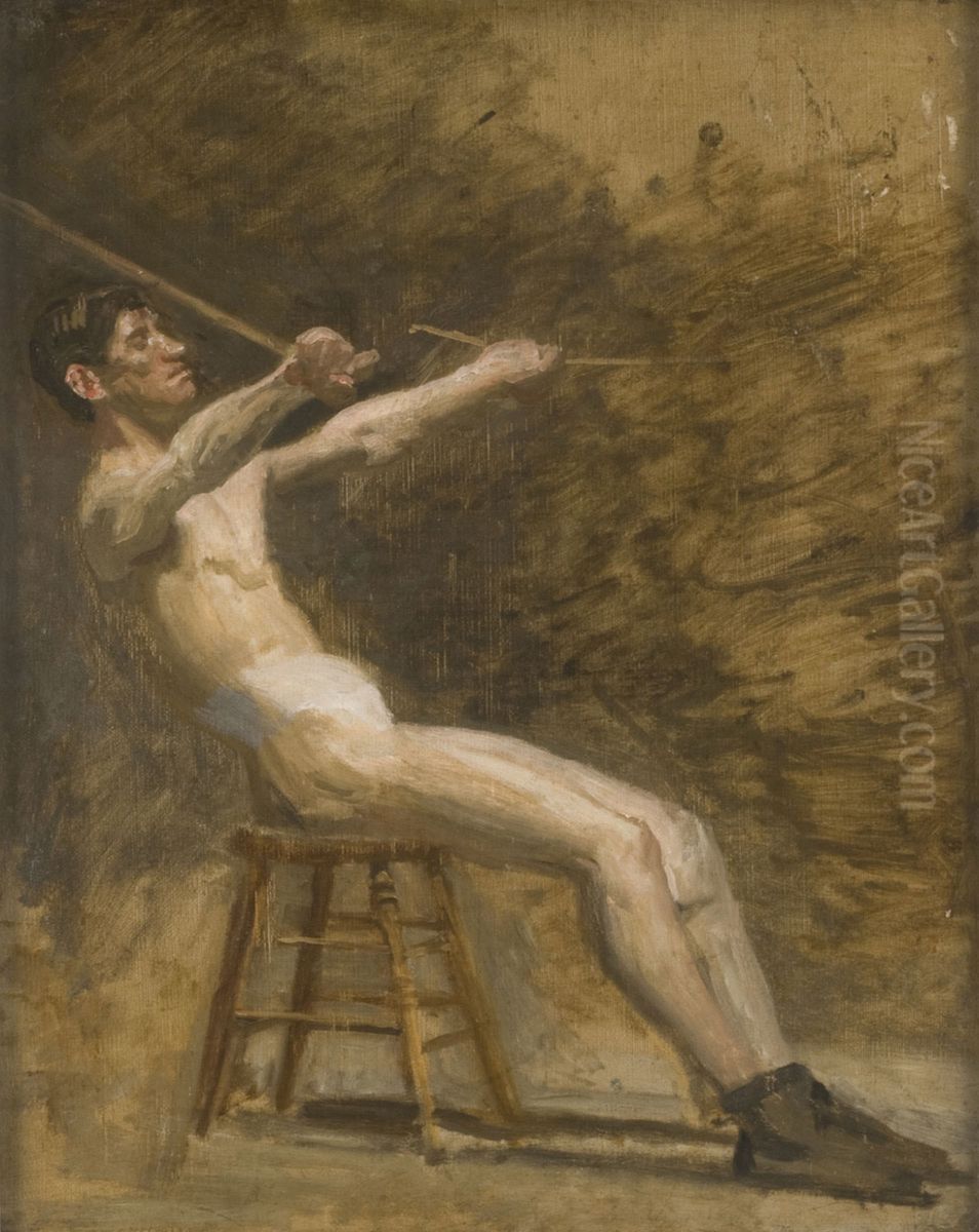 Billy Smith Oil Painting by Thomas Cowperthwait Eakins