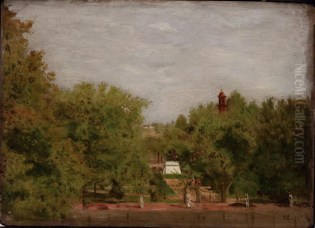 Lafayette Park, Washington, D.C. Oil Painting by Thomas Cowperthwait Eakins