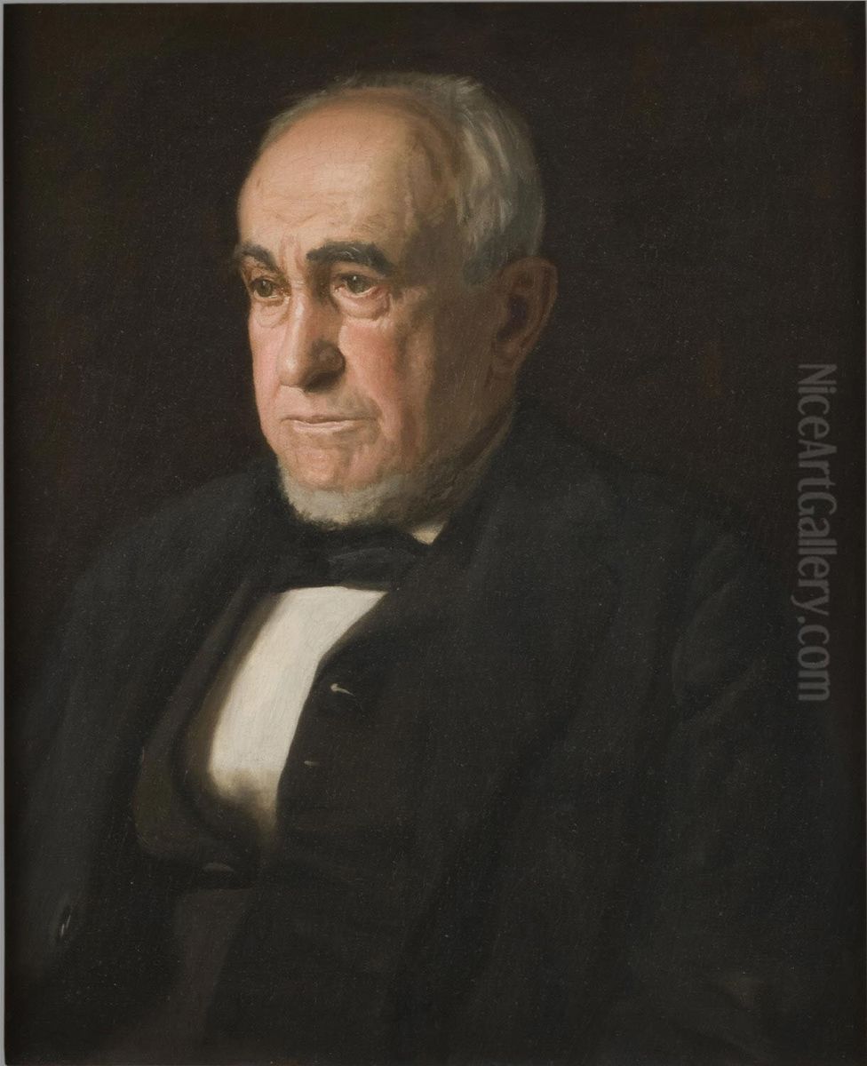 Portrait of Benjamin Eakins Oil Painting by Thomas Cowperthwait Eakins