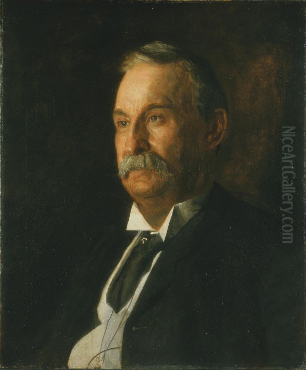 Portrait of Edward Taylor Snow Oil Painting by Thomas Cowperthwait Eakins
