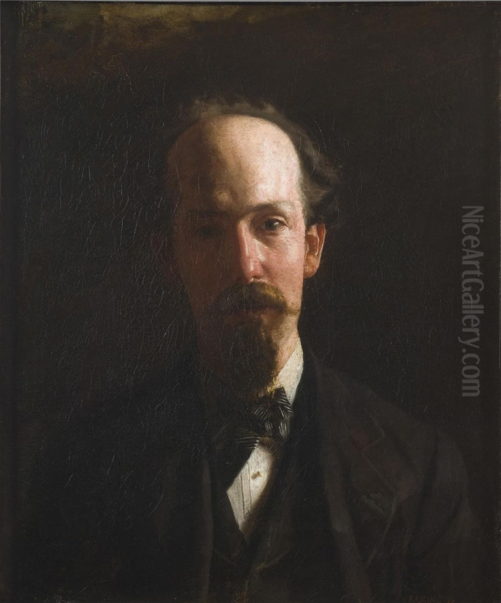 Portrait of J. Harry Lewis Oil Painting by Thomas Cowperthwait Eakins