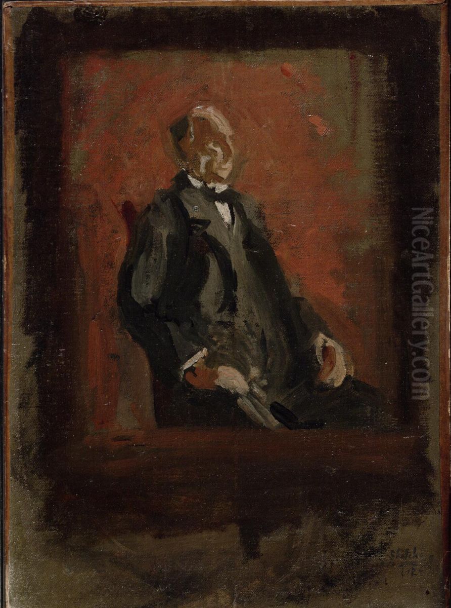 Sketch for Portrait of Dr. Jacob Mendez da Costa Oil Painting by Thomas Cowperthwait Eakins