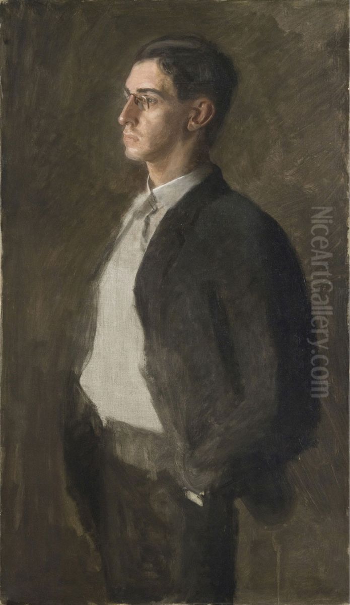 The Young Man (Portrait of Kern Dodge) Oil Painting by Thomas Cowperthwait Eakins