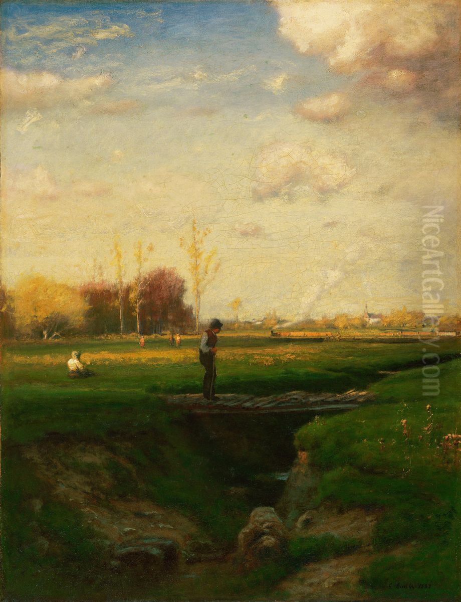 Short Cut, Watchung Station, New Jersey Oil Painting by George Inness