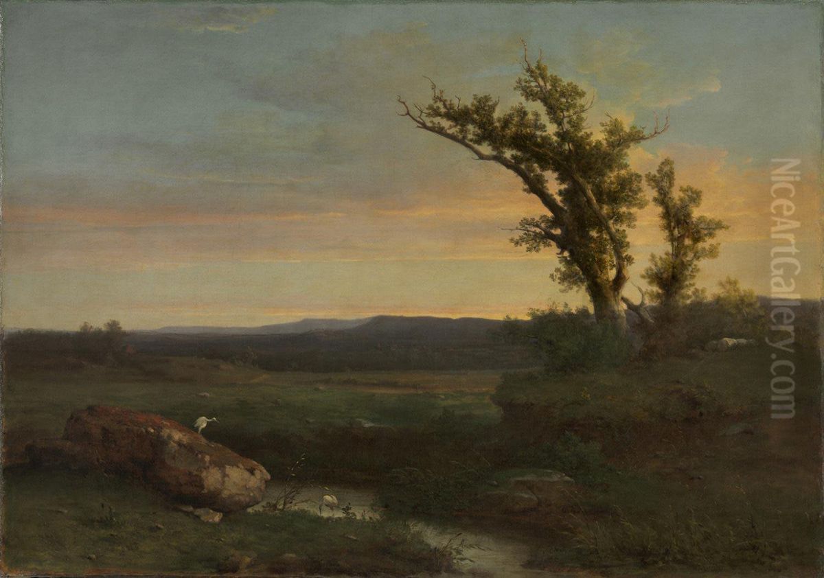Twilight on the Campagna Oil Painting by George Inness