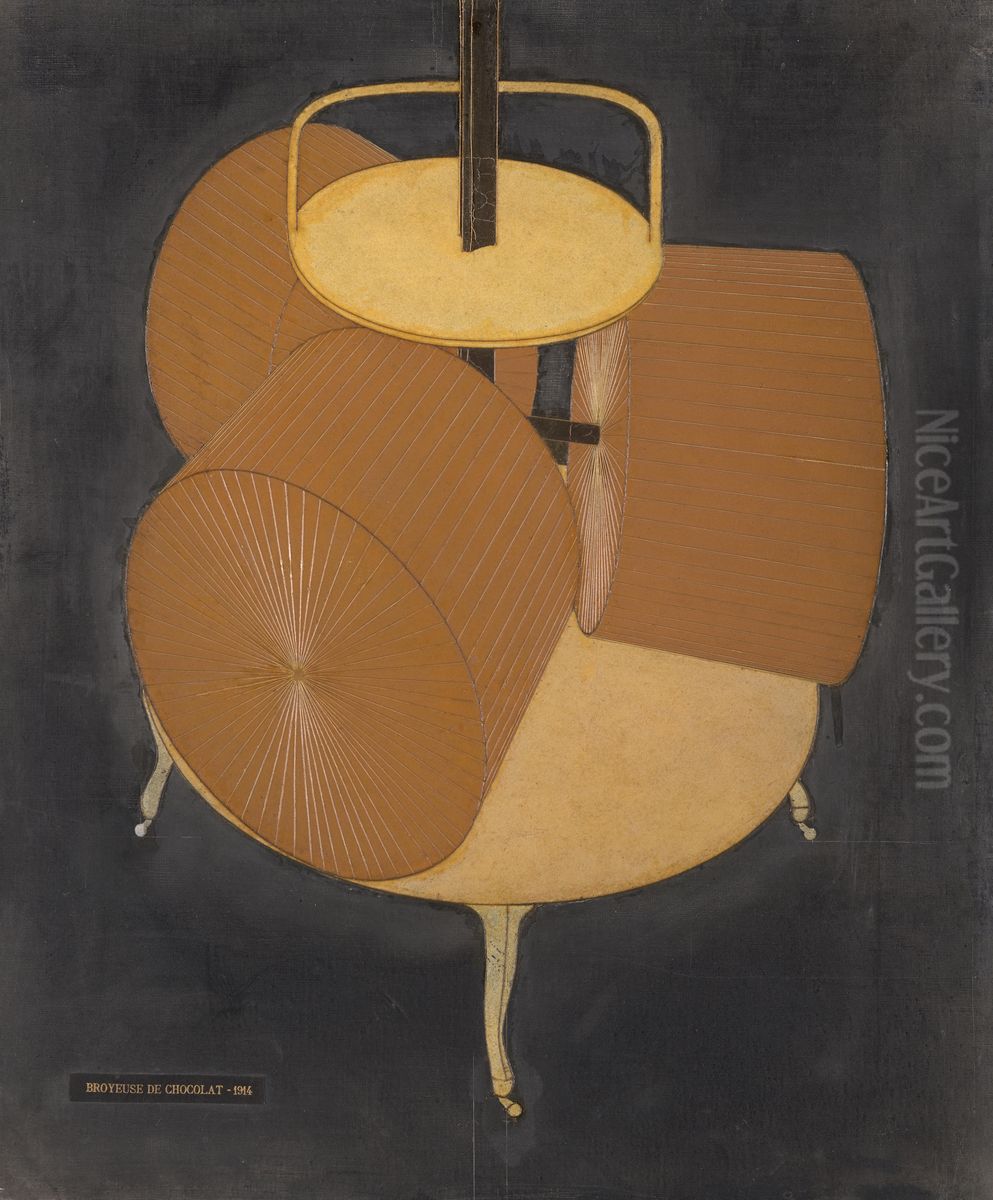 Chocolate Grinder (No. 2) Oil Painting by Marcel Duchamp