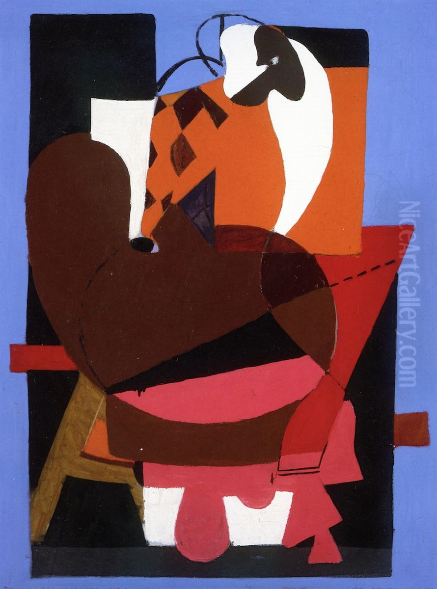 Abstraction with a Palette Oil Painting by Arshile Gorky