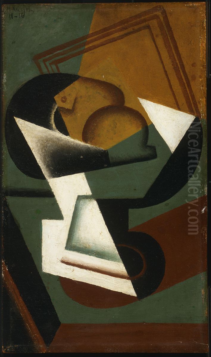 Dish of Fruit Oil Painting by Juan Gris