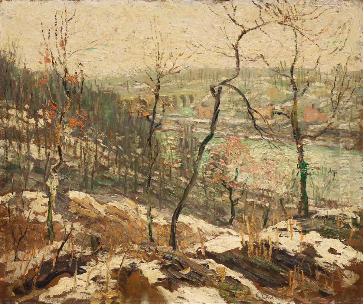 Landscape near the Harlem River Oil Painting by Ernest Lawson