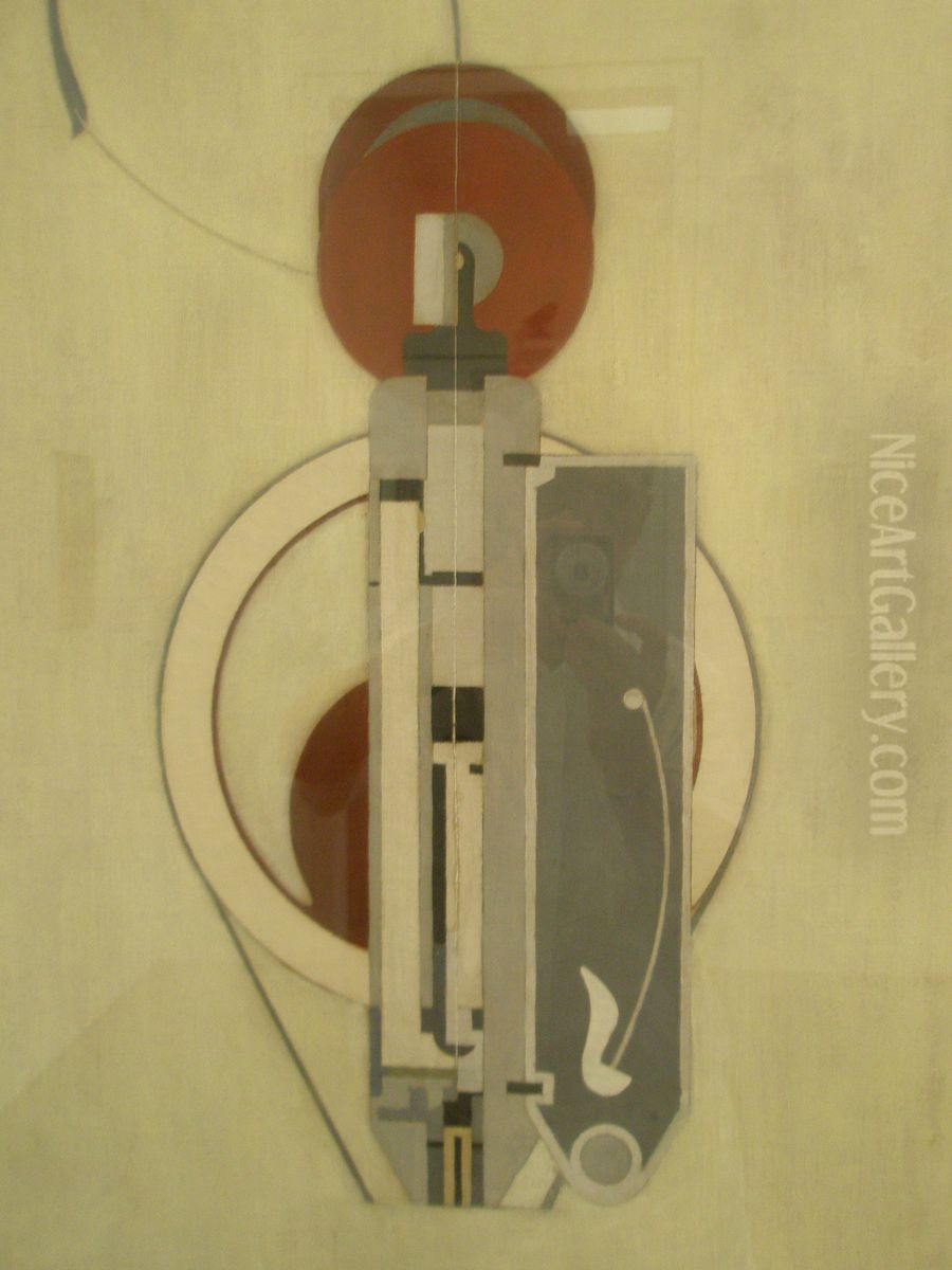 Painting VIII (Mechanical Abstraction) Oil Painting by Morton Livingston Schamberg