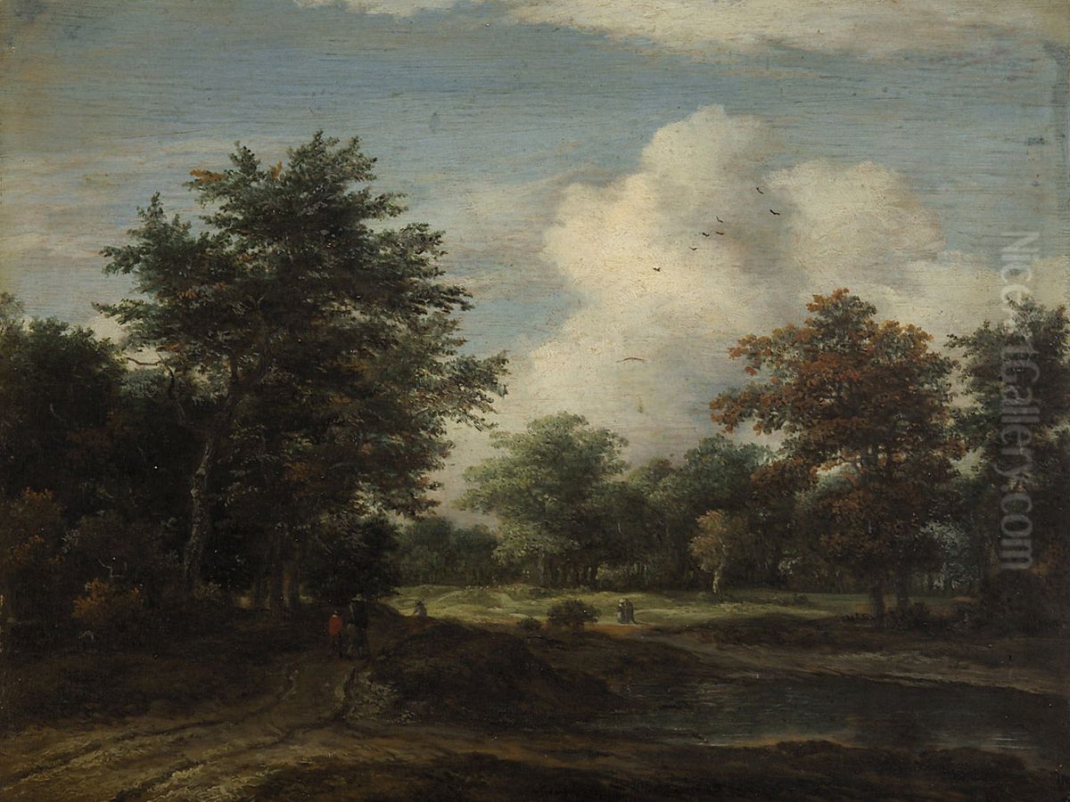 Kleine Waldlandschaft Oil Painting by Jacob Van Ruisdael