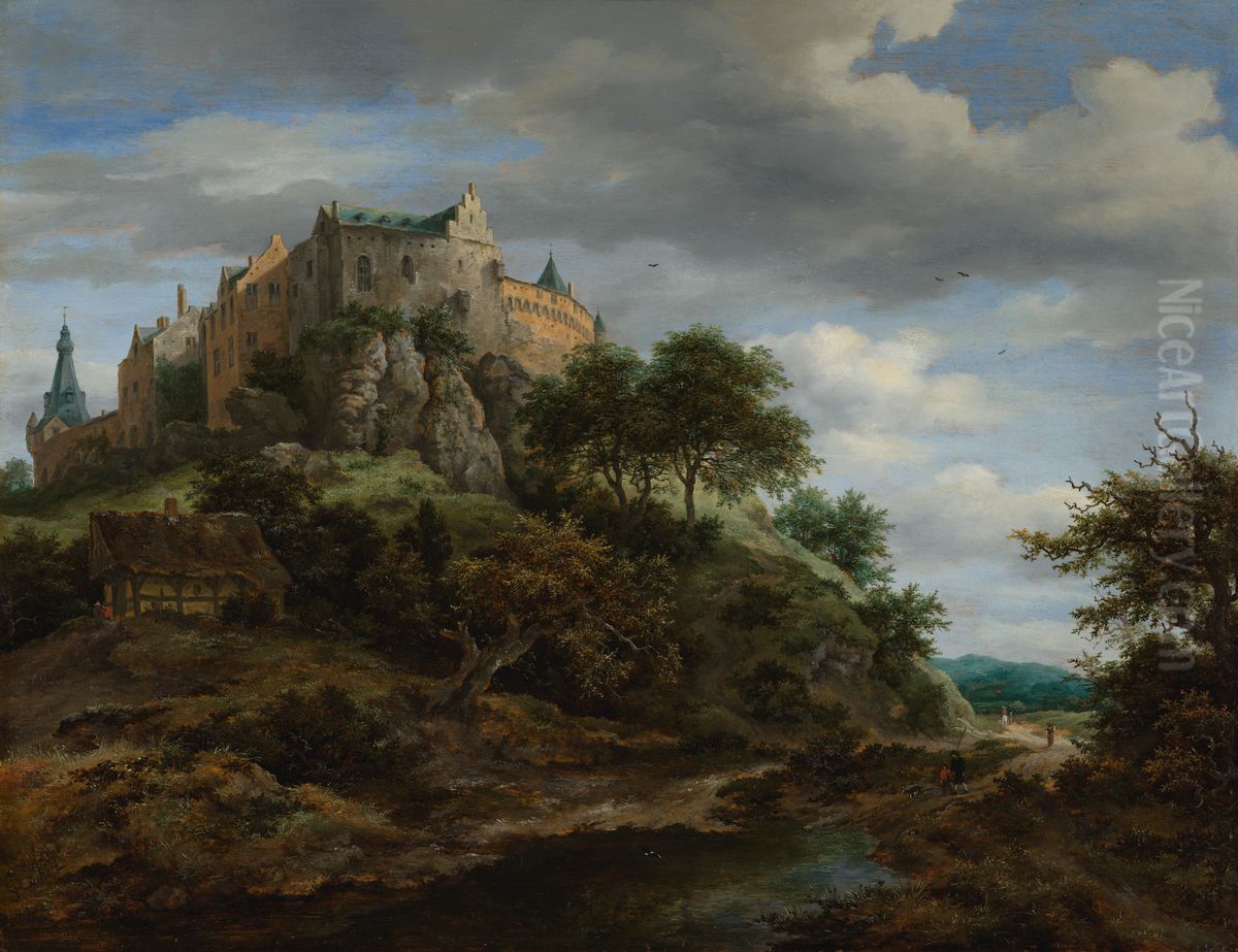View of Bentheim Castle Oil Painting by Jacob Van Ruisdael