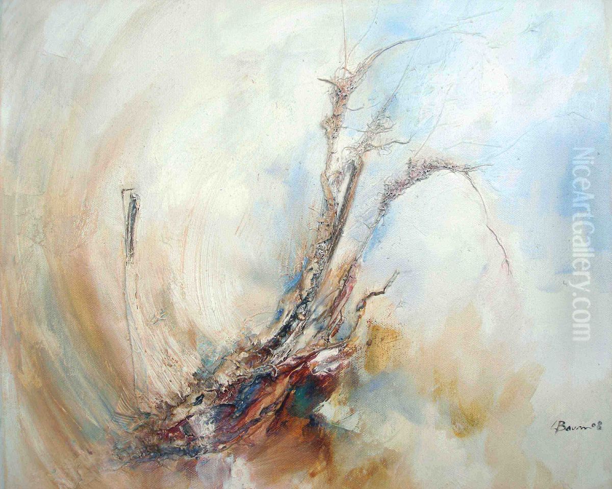 Tree of the Sahel swept by the wind of the harmattan Oil Painting by unknown