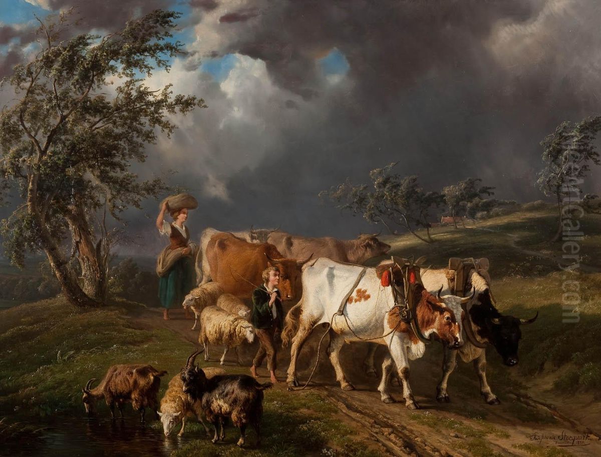 Homeward before the Storm Oil Painting by unknown