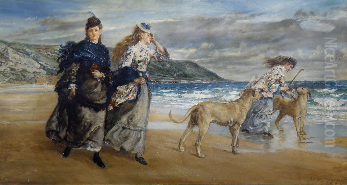 The morning walk. Oil Painting by Walter Duncan