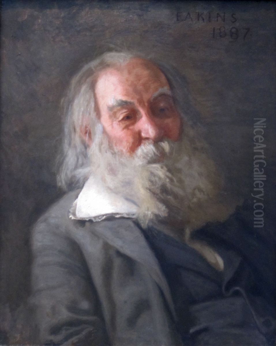 Portrait ofWalt Whitman Oil Painting by Thomas Cowperthwait Eakins