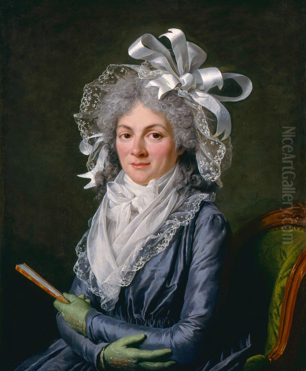 Madame de Genlis Oil Painting by Adelaide Labille-Guiard